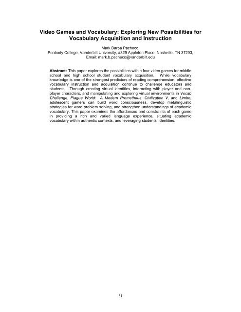 Proceedings of the Fourth Annual Teachers College Educational ...