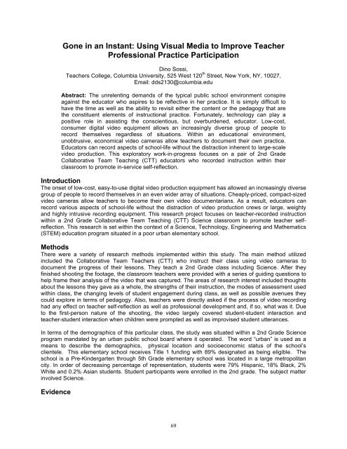 Proceedings of the Fourth Annual Teachers College Educational ...