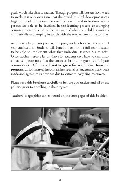 Music Lesson Program - Dwight-Englewood School