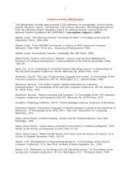 Software History Bibliography - Charles Babbage Institute ...