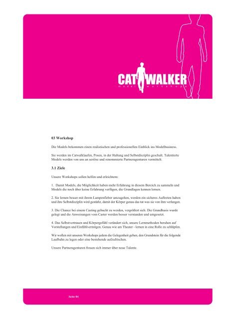 Untitled - catwalker model workshops