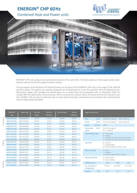 RSE Flyer M-Serie ENERGIN® | BHKW