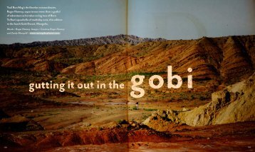 Trail Run Magazine Aus/Nz: Gutting it out - 4 Deserts