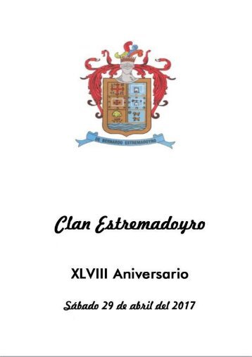 Invitación XLVIII aniversario Clan E