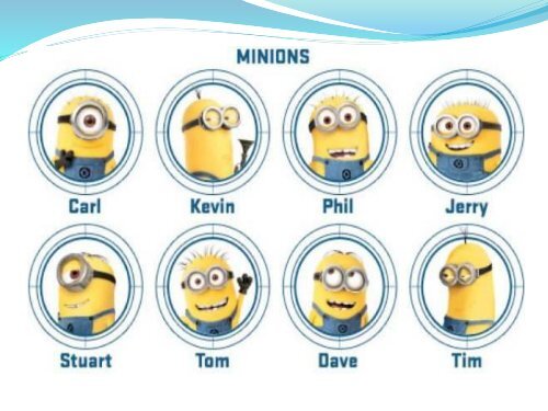 Characters types of minions