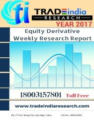 Weekly Derivative Prediction Report for 17-21 Apr 2017 by TradeIndia Research