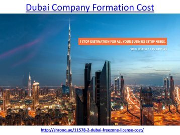 Which is the best Dubai Freezone License Cost