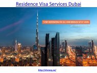 Get Residence Visa Services Dubai