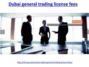 dubai general trading license fees