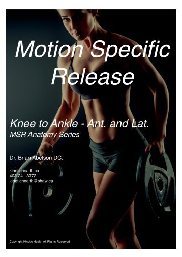Anatomy  of the Anterior & Lateral Leg Below the Knee