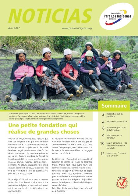 Une petite fondation qui réalise de grandes choses