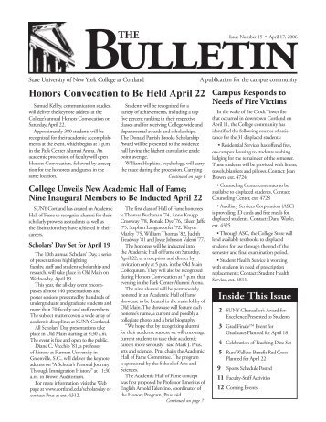 Bulletin - SUNY Cortland