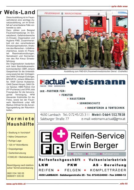news from edt - lambach - stadl-paura Mai 2017