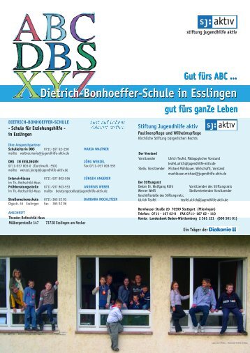 DIETRICH-BONHOEFFER-SCHULE in Esslingen - Stiftung ...
