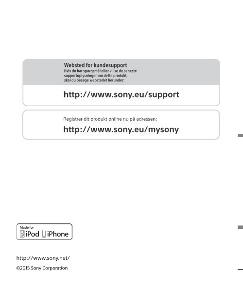 Sony DSX-A202UI - DSX-A202UI Consignes d&rsquo;utilisation Danois