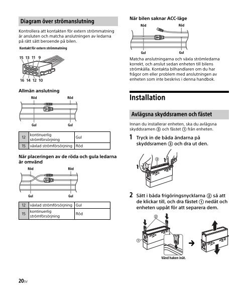 Sony DSX-A202UI - DSX-A202UI Consignes d&rsquo;utilisation Su&eacute;dois