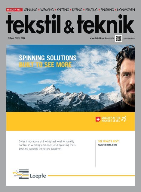 Tekstil Teknik Dergisi Nisan 2017 Sayısı