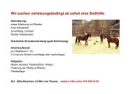 Stallhilfe gesucht