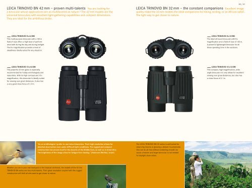 Leica Sport Optics - One Call