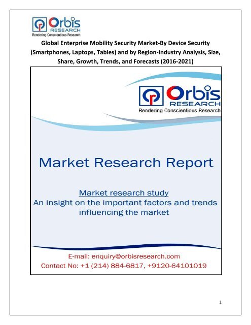 Global Enterprise Mobility Security Market 2021