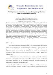 A inteligência emocional relacionada ao desempenho profissional dentro da engenharia de produção