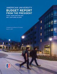 American University Budget Report (FY 2018-2019)