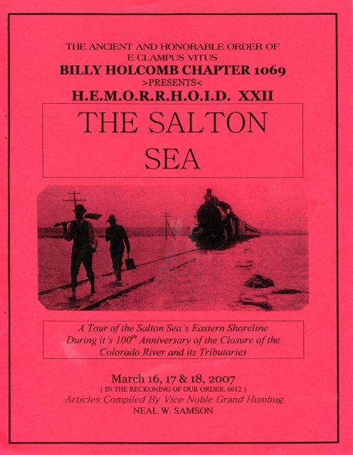 6012/2007 HEMI XXII \"The Salton Sea\"