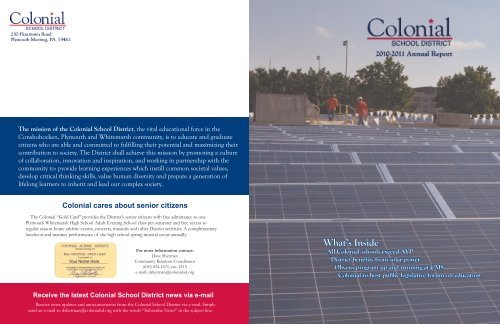 Annual Report Colonial School District