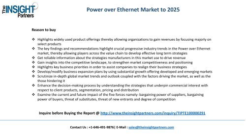 Global Power over Ethernet Market Opportunities, Key Developments and Forecast to 2025 |The Insight Partners 