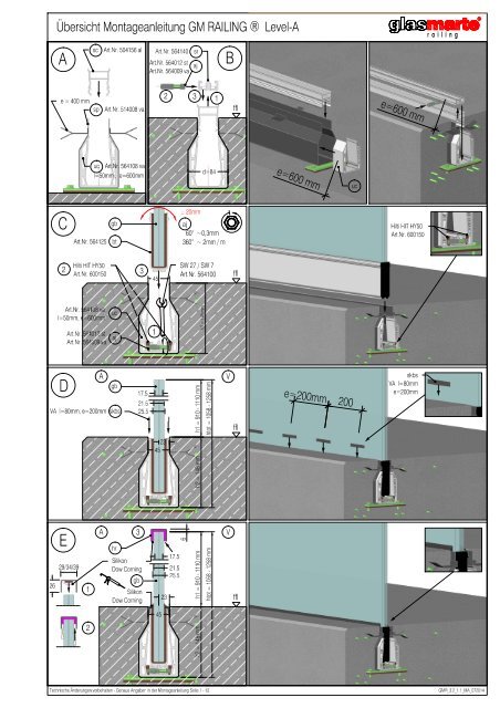 GM Railing Level A - Montageanleitung