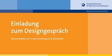 Einladung zum Designgespräch über Schönheit