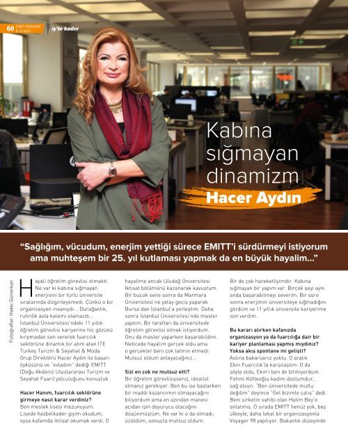 Hotel Restaurant  Magazine Nisan 2017 Sayısı