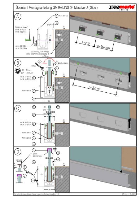 GM RAILING Massive U Side - Montageanleitung