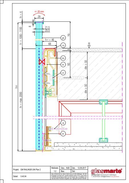 GM RAILING PLAN 2 – Detailzeichnung