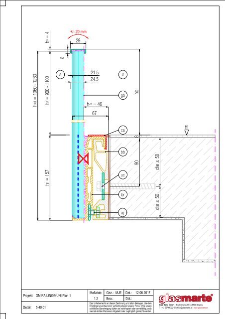 GM RAILING PLAN 1 – Detailzeichnung