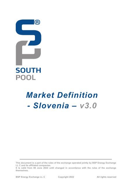 Market Definition Slovenia