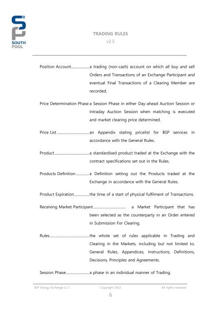 Trading Rules