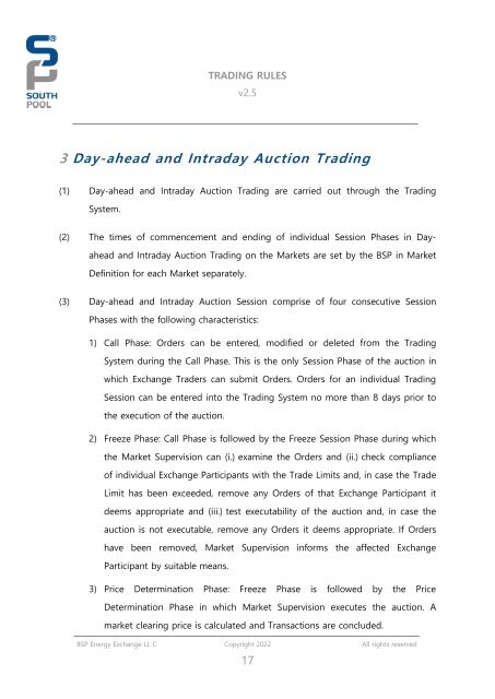 Trading Rules