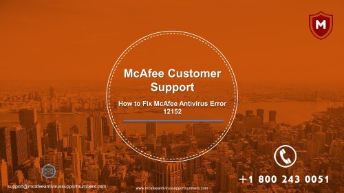 How to Fix McAfee Antivirus Error 12152| 1800-243-0051 McAfee Support 