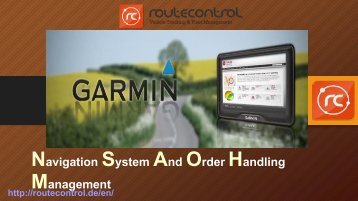 Navigation  System and Order Handling Management of Routecontrol