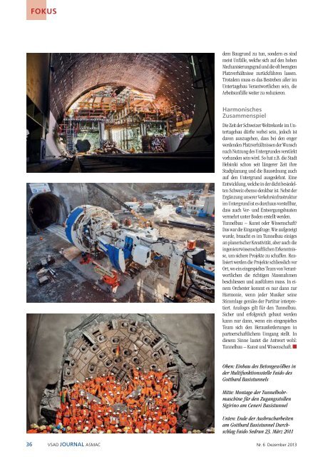 VSAO JOURNAL Nr. 6 - Dezember 2013