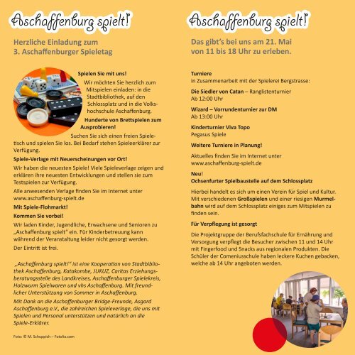 Flyer - Aschaffenburg spielt! So., 21.5.2017