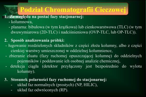 Cam Sep Lect 1 Chromatografia Bronislaw K. Glod