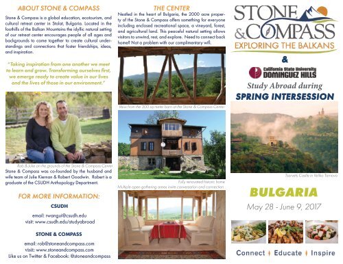 Stone & Compass: CSUDH Study Abroad Bulgaria Brochure