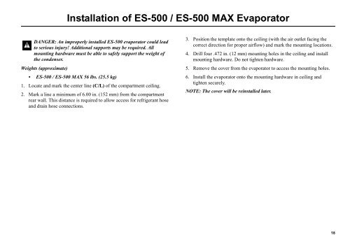 Installation Manual Truck Edition V-500 Series - Thermo King