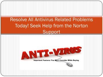 Resolve All Antivirus Related Problems Today! Seek