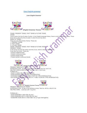 English Grammar Tenses