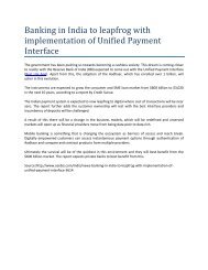 Banking in India to leapfrog with implementation of Unified Payment Interface