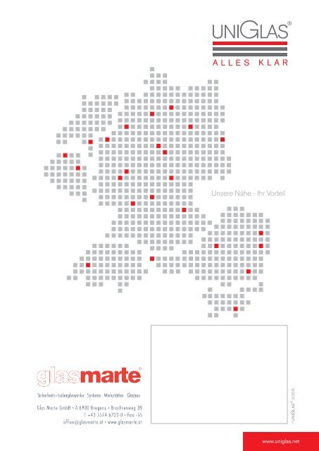 Verglasungsrichtlinien Glas Marte UNIGLAS - Infofolder