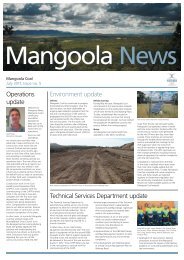 Mangoola News - Xstrata Coal Mangoola